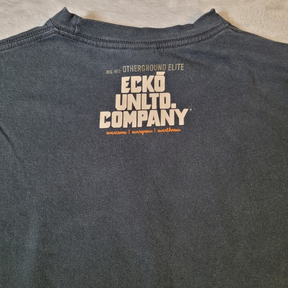Ecko Unltd T-Shirt Mens Large Black Art of War Helmet Graphic Streetwear Tee Y2K - Picture 13 of 13